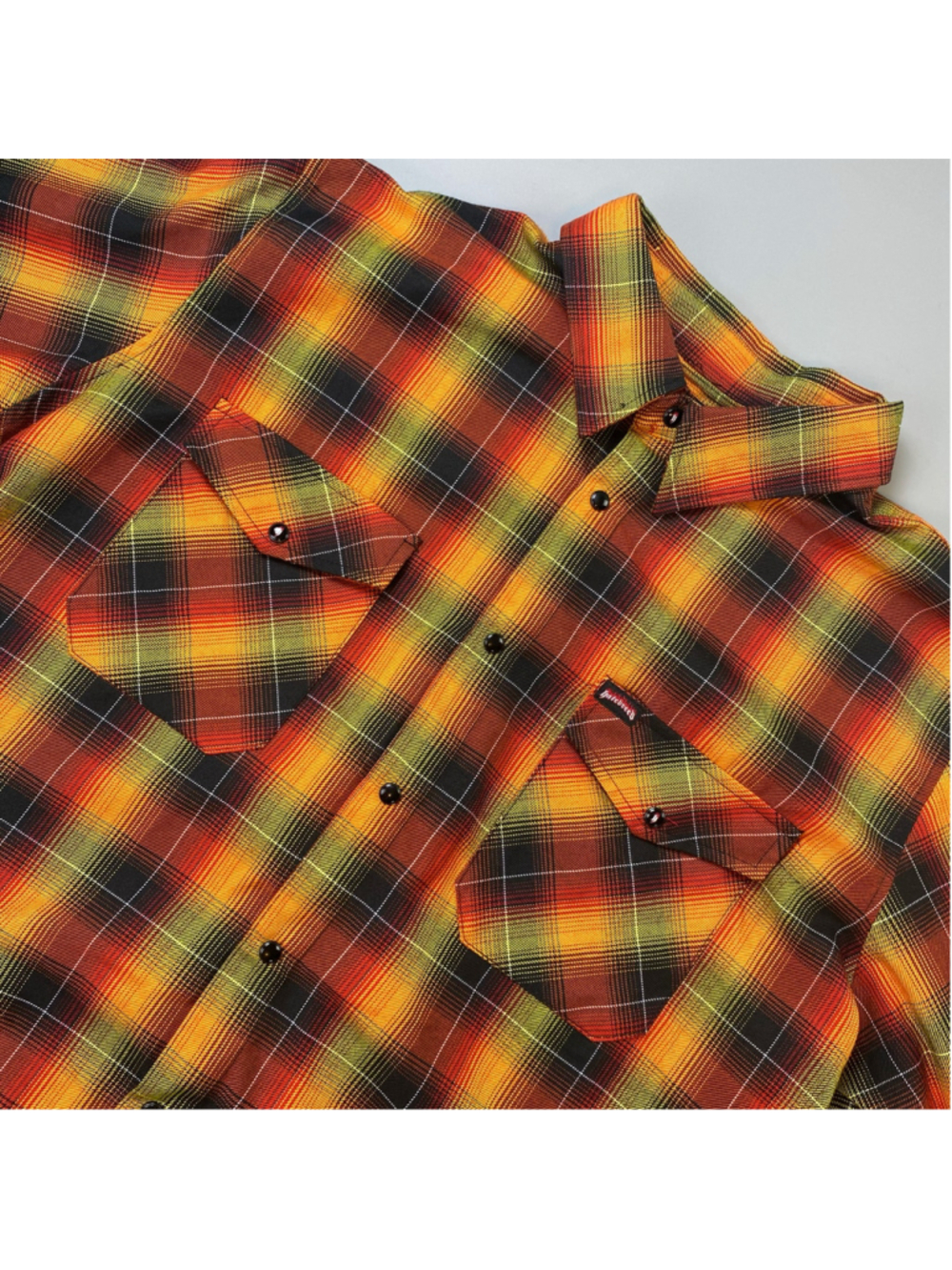 Dixxon Flannel Company Shirt 2XT XXL TALL Hatebreed Perseverance Plaid Orange